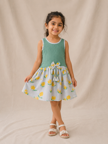 Lemon Garden Cotton Frock