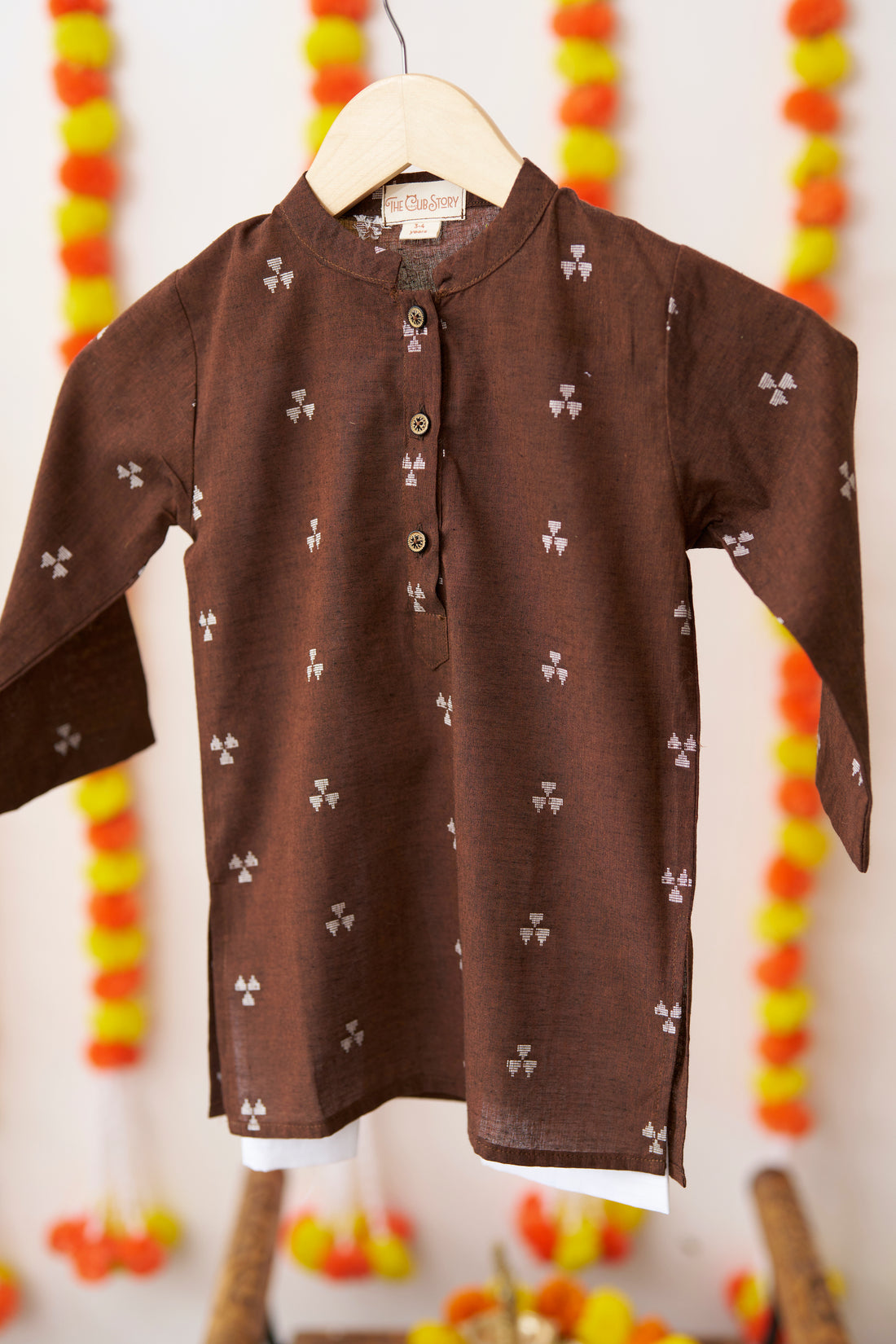 Brown heritage kurta set