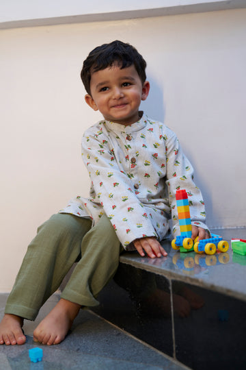 Ivory kurta set