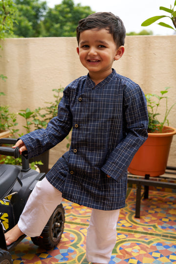 Midnight blue kurta set