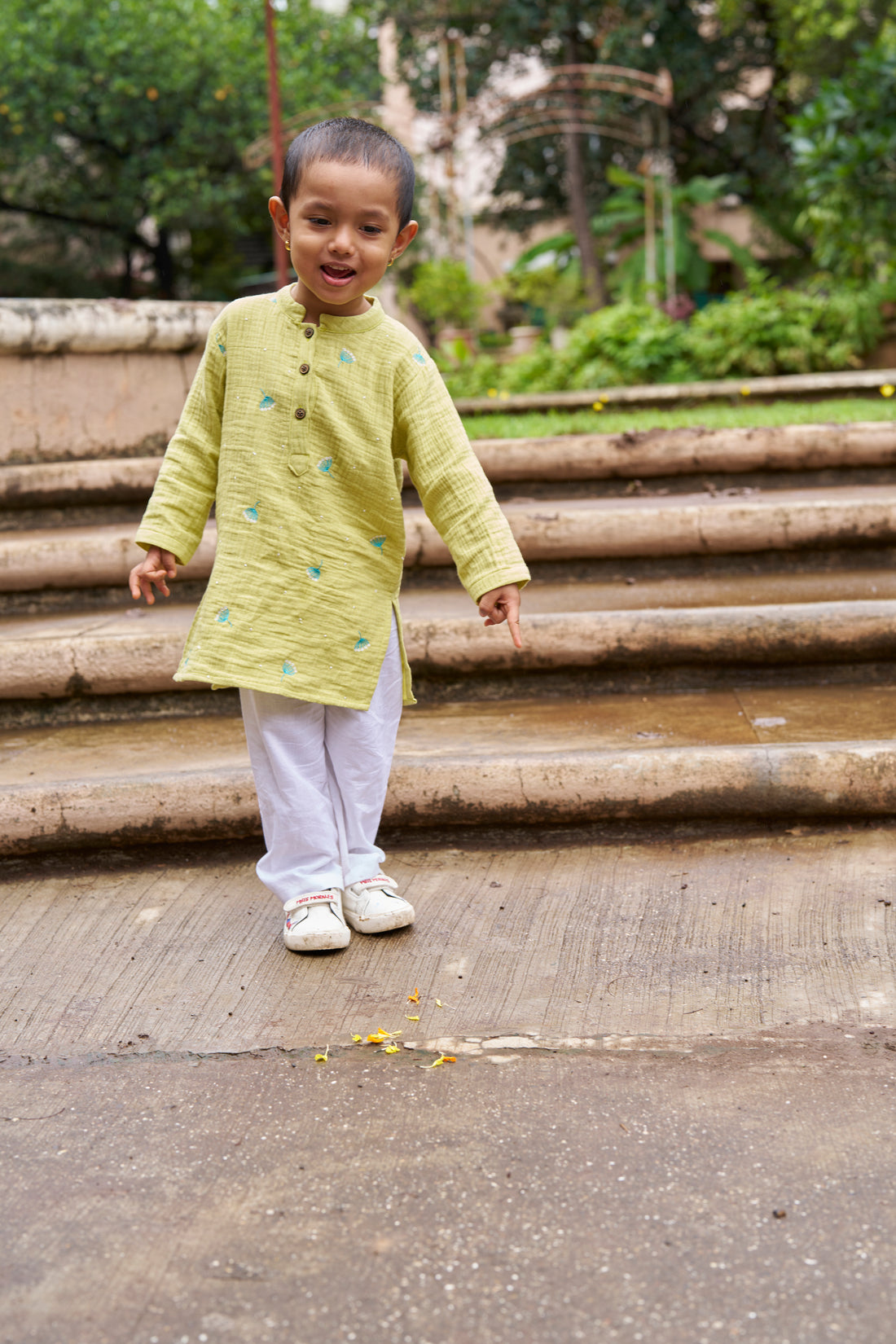 Lime Organic Cotton Kurta Set